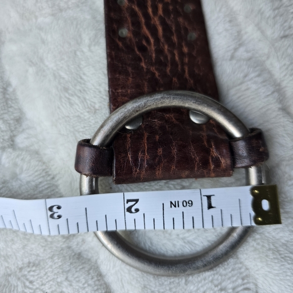 Nice Quality J. Crew Brown Leather Studded Belt - Picture 6 of 8